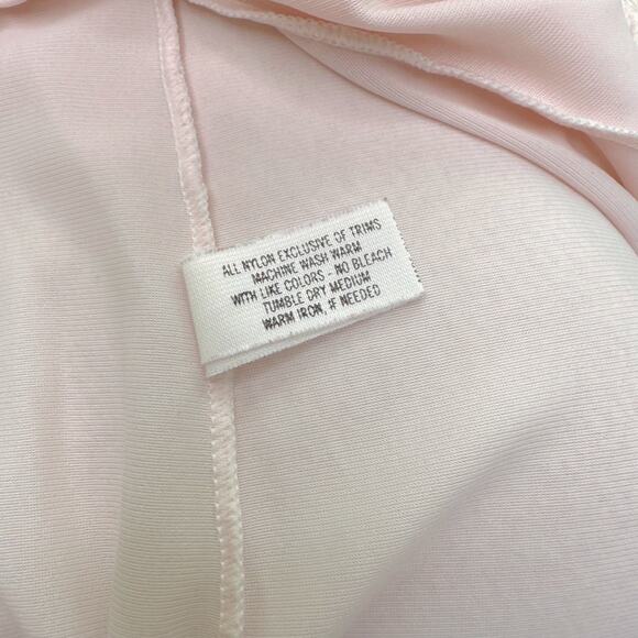Vintage Shadowline Blush Pink Long Sleeve Nightgown Silky Robe Sz Large - Picture 10 of 10